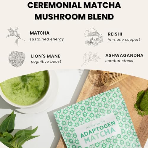Mushroom Matcha - Ceremonial Grade Matcha Green Tea Powder with ...
