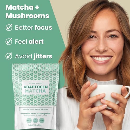 Mushroom Matcha - Ceremonial Grade Matcha Green Tea Powder with ...