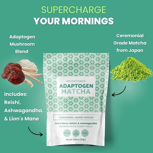 Mushroom Matcha - Ceremonial Grade Matcha Green Tea Powder with ...