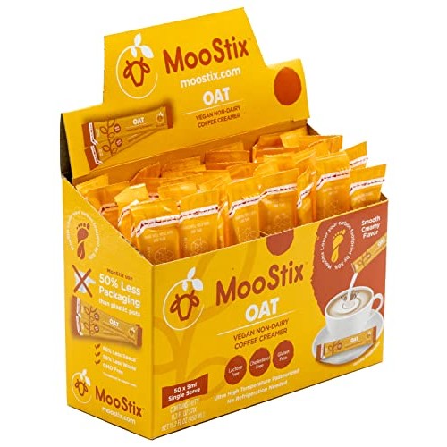 Moostix Oat Milk Single Serve Non Dairy Coffee Creamer, Shelf St