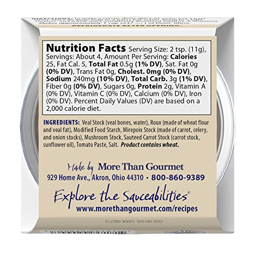 More Than Gourmet Demi-Glace De Veau Gold, Classic French Veal D