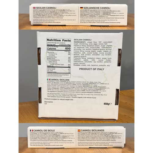 Biscotti, Cannoli Italian Cookies. 18 mini Cannoli Box with Pist...