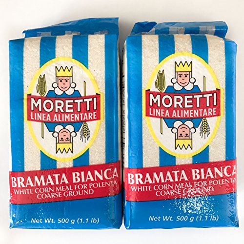 Moretti Bramata Bianca Polenta Coarse White, 2 Packs - 1.1 Pound