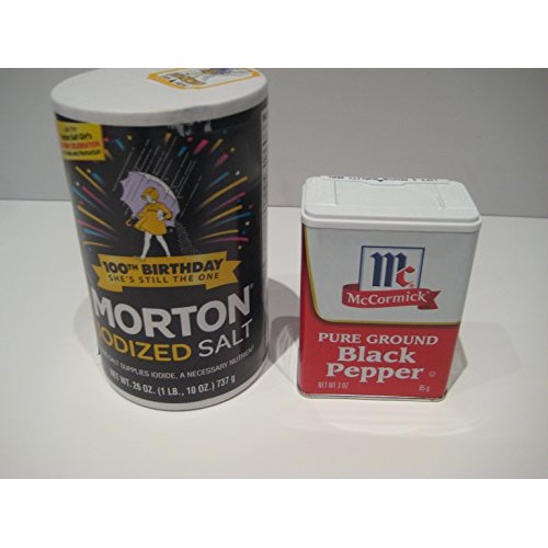 Morton Iodized Salt 26Oz &Amp; Mccormick Pure Ground Black Pepper 3O