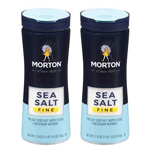 Morton Fine Mediterranean Sea Salt 17.6 Oz. Pack Of 2