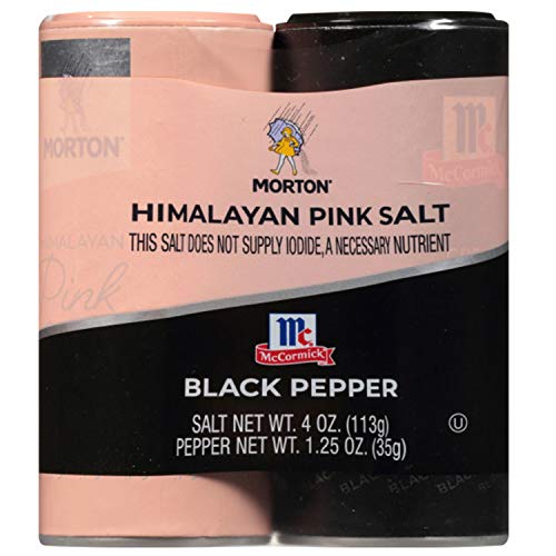 Morton All-Natural Himalayan Pink Salt &Amp; Mccormick Pepper Shaker