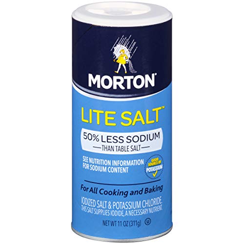 Morton Lite Salt, 11 Ounce Canister Pack Of 12