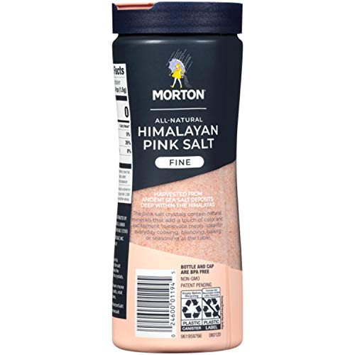 Morton Salt All-Natural Himalayan Pink Salt, Fine, 17.6 Ounce