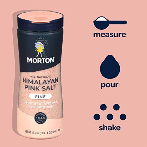 Morton Salt All-Natural Himalayan Pink Salt, Fine, 17.6 Ounce