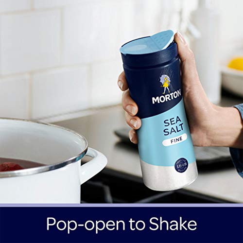 Morton All Purpose Sea Salt, Fine, 17.6 Ounce Pack Of 12