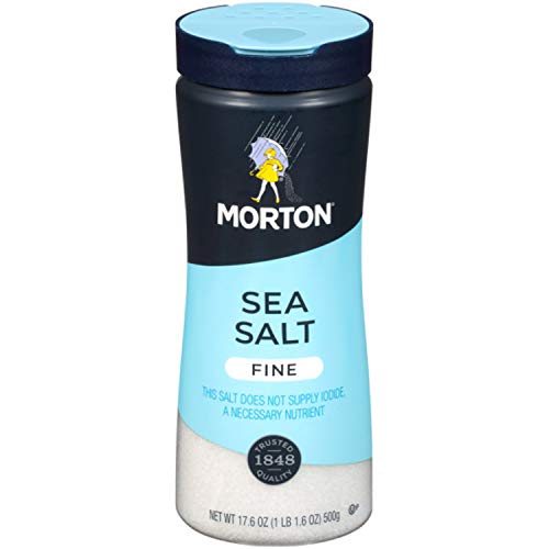 Morton All Purpose Sea Salt, Fine, 17.6 Ounce Pack Of 12