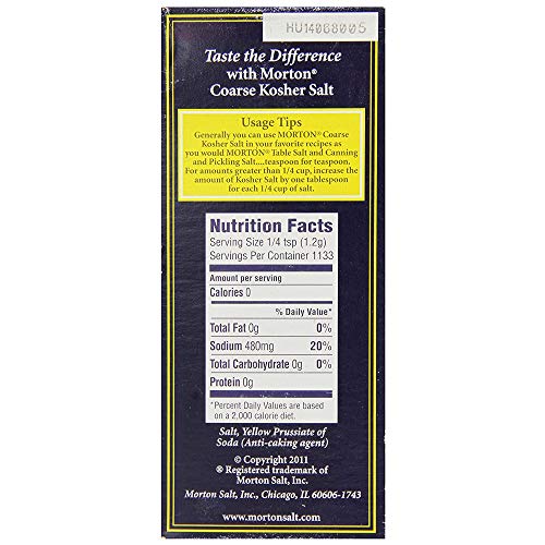 Morton Coarse Kosher Salt 1.36Kg