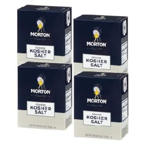 Morton Coarse Kosher Salt, 3 LB Pack of 4