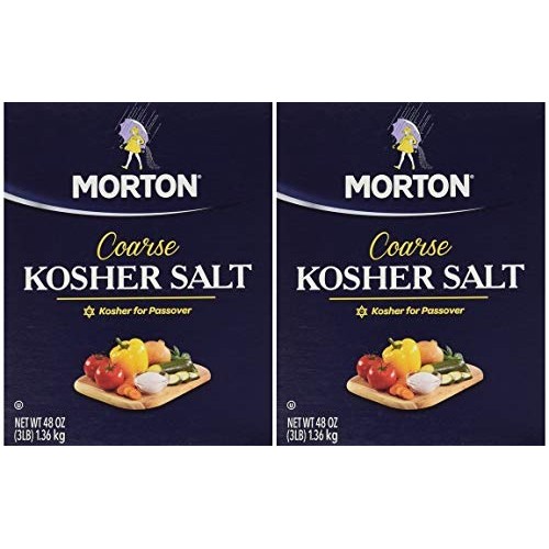 Morton Coarse Kosher Salt, 3 LB Pack of 6
