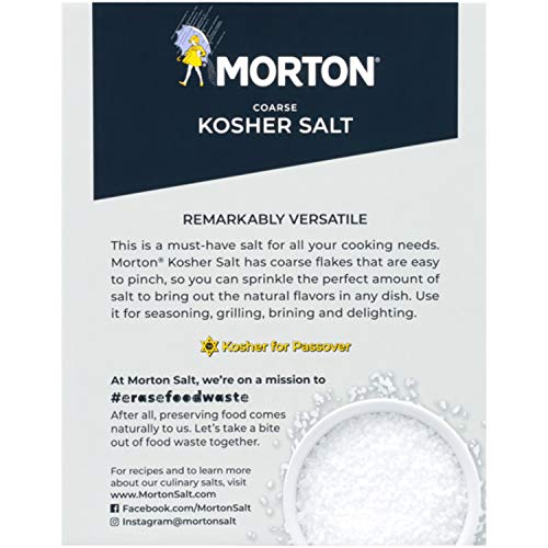 Morton Coarse Kosher Salt Box, 3 Pound Pack Of 12