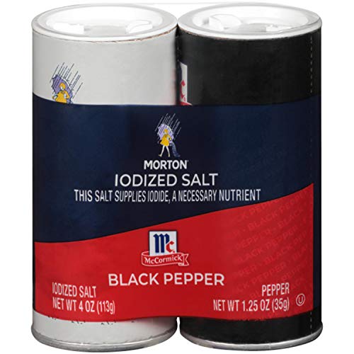 Morton Iodized Salt And Mccormick Pepper Shaker Set, 5.25 Ounce