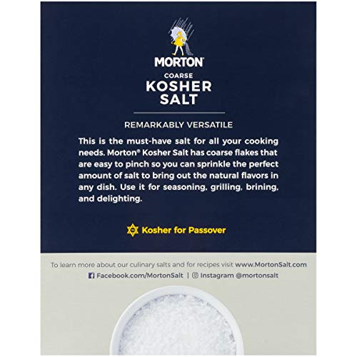 Morton Kosher Salt, Coarse, 48 Ounce