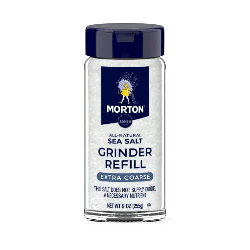Morton Sea Salt Extra Coarse Grinder Refill, 9 Ounce Pack Of 6