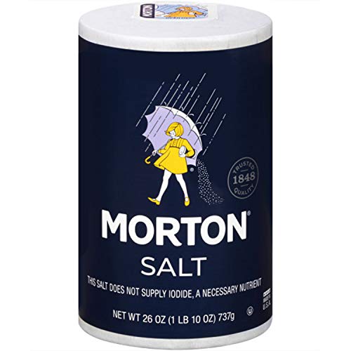 Morton Table Salt, Non-Iodized, 26 Ounce Canister Pack Of 24
