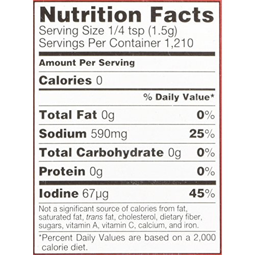 Diamond Crystal Table Iodized Salt, 4 Pound