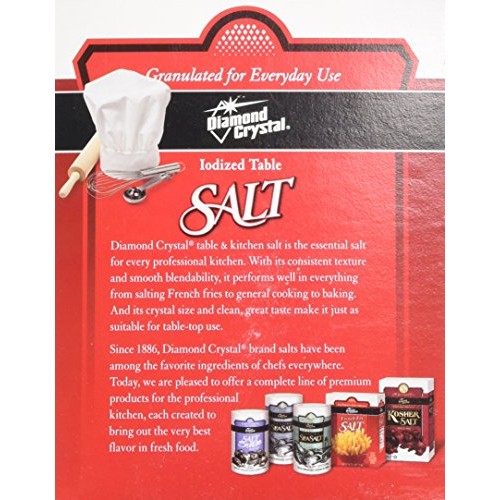 Diamond Crystal Table Iodized Salt, 4 Pound