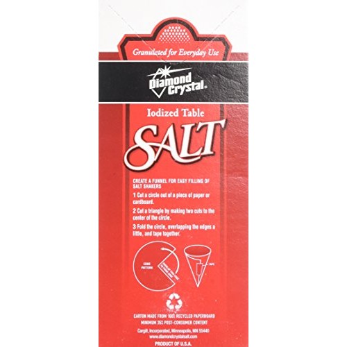 Diamond Crystal Table Iodized Salt, 4 Pound