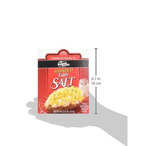 Diamond Crystal Table Iodized Salt, 4 Pound