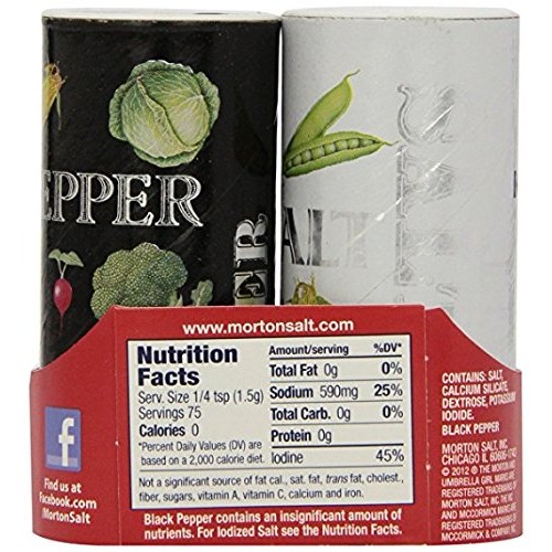 Mortons 4 Oz. Salt And Mccormick 1.25 Oz. Pepper Shakers 2 Bundles