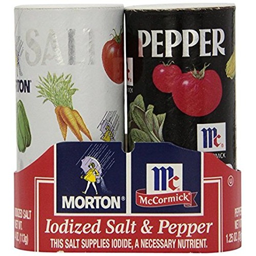 Mortons 4 Oz. Salt And Mccormick 1.25 Oz. Pepper Shakers 2 Bundles