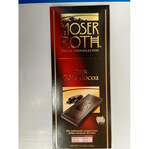 Moser Roth 70% Premium Fine German Dark Chocolate Bars. Pack Of Moser Roth 70% Premium Fine German Dark Chocolate Bars. Pack Of