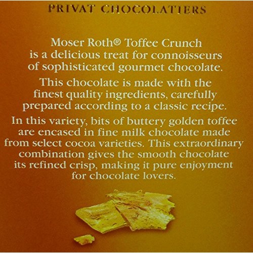 Moser Roth Fine German European Chocolate Toffee Crunch 3 Pack