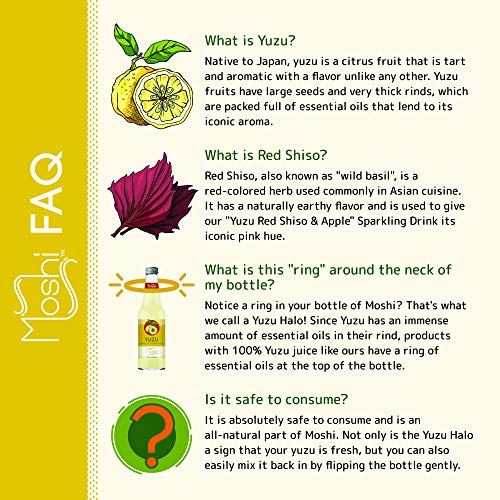 Moshi Yuzu Sparkling Drink - Variety Pack, Made With 100% Yuzu J