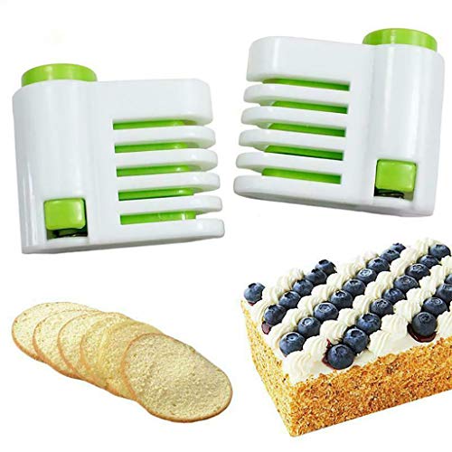 Bread Cutter,Mosunx Housewares 4 Pcs Adjustable Even Cake Slicin
