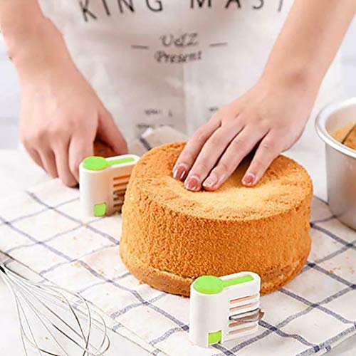 Bread Cutter,Mosunx Housewares 4 Pcs Adjustable Even Cake Slicin