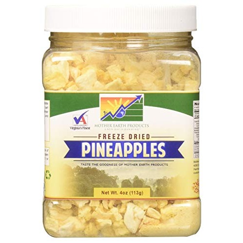 Mother Earth Products Freeze Dried Pineapples, 4 Oz