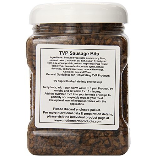 Mother Earth Products Textured Vegetable Protein Sausage Bits, Q