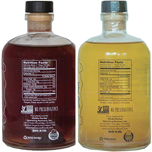 Mother Earth Org Apple Cider &Amp; Red Wine Vinegar With The Mother,