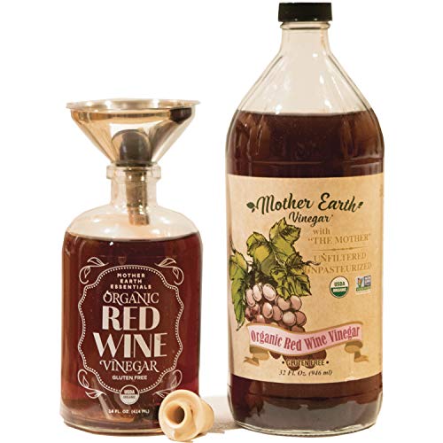 Mother Earth Org Apple Cider &Amp; Red Wine Vinegar With The Mother,