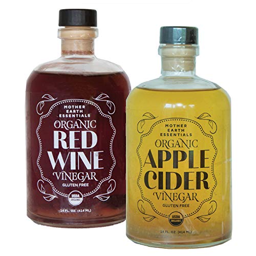 Mother Earth Org Apple Cider &Amp; Red Wine Vinegar With The Mother,