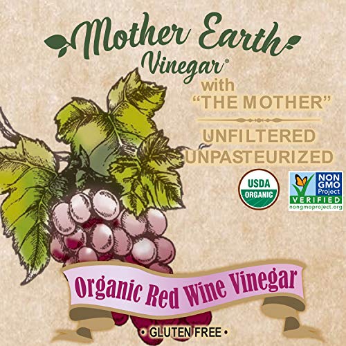 Mother Earth, Organic Red Wine Vinegar With The Mother, Fermente