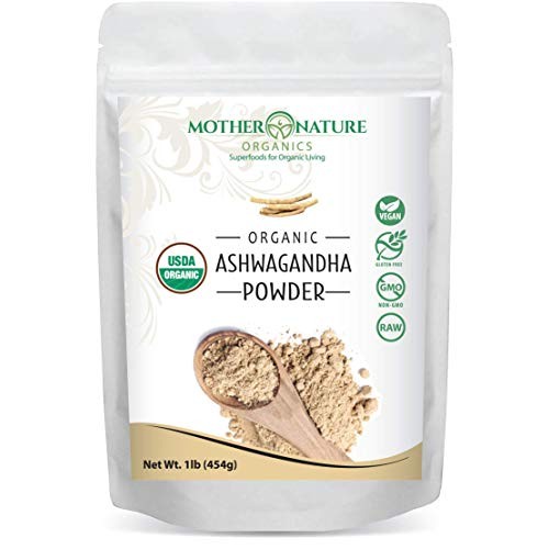 Pure Organic Ashwagandha Powder - 16 Ounce Bag - Non-Gmo - Perfe