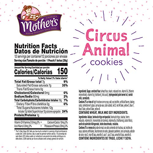 Mother’S Cookies, Circus Animal, Caddy, 12 Count, Original, 48 O