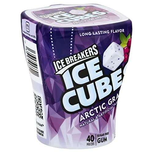 Ice Breakers Ice Cubes Sugar Free Gum, Arctic Grape Ice Cubes Gu...