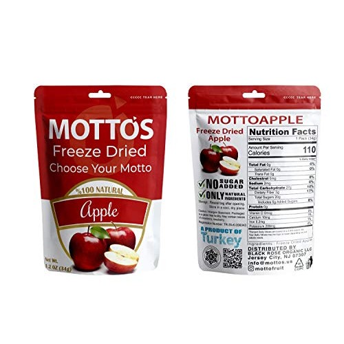 Mottos Freeze Dried Apple,1.2Oz,100% Natural, Only Natural Ingre