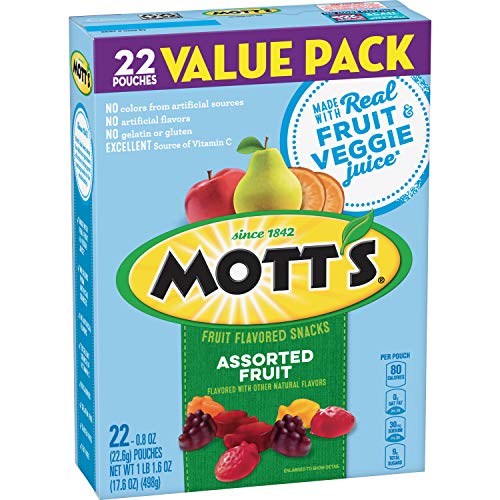Motts, Assorted Fruit Snacks, Gluten Free, 17.6 Oz