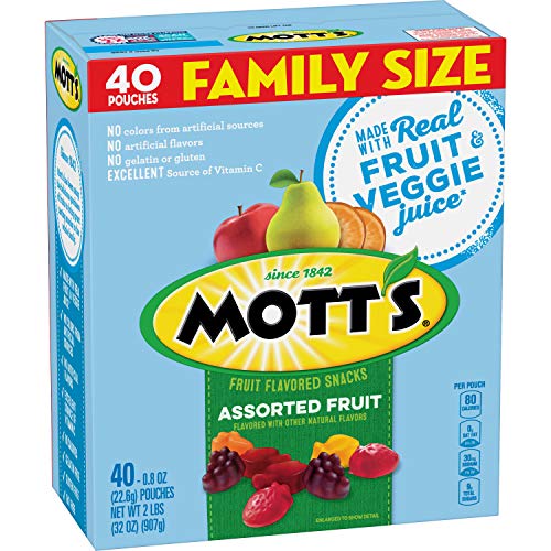 Motts Medleys Fruit Snacks, Gluten Free, Family Size, 40 Pouche
