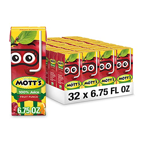 Motts 100% Fruit Punch Juice, 6.75 Fluid Ounce Box, 8 Count Pa