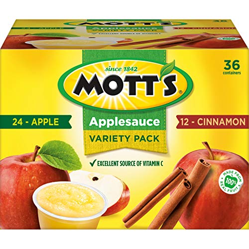 Motts Apple &Amp; Cinnamon Variety Pack Applesauce, 4 Ounce Cup, 36