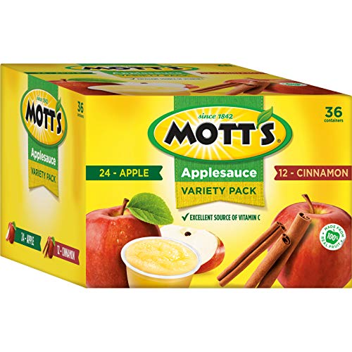 Motts Apple &Amp; Cinnamon Variety Pack Applesauce, 4 Ounce Cup, 36