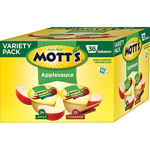 Motts Apple &Amp; Cinnamon Variety Pack Applesauce, 4 Ounce Cup, 36
